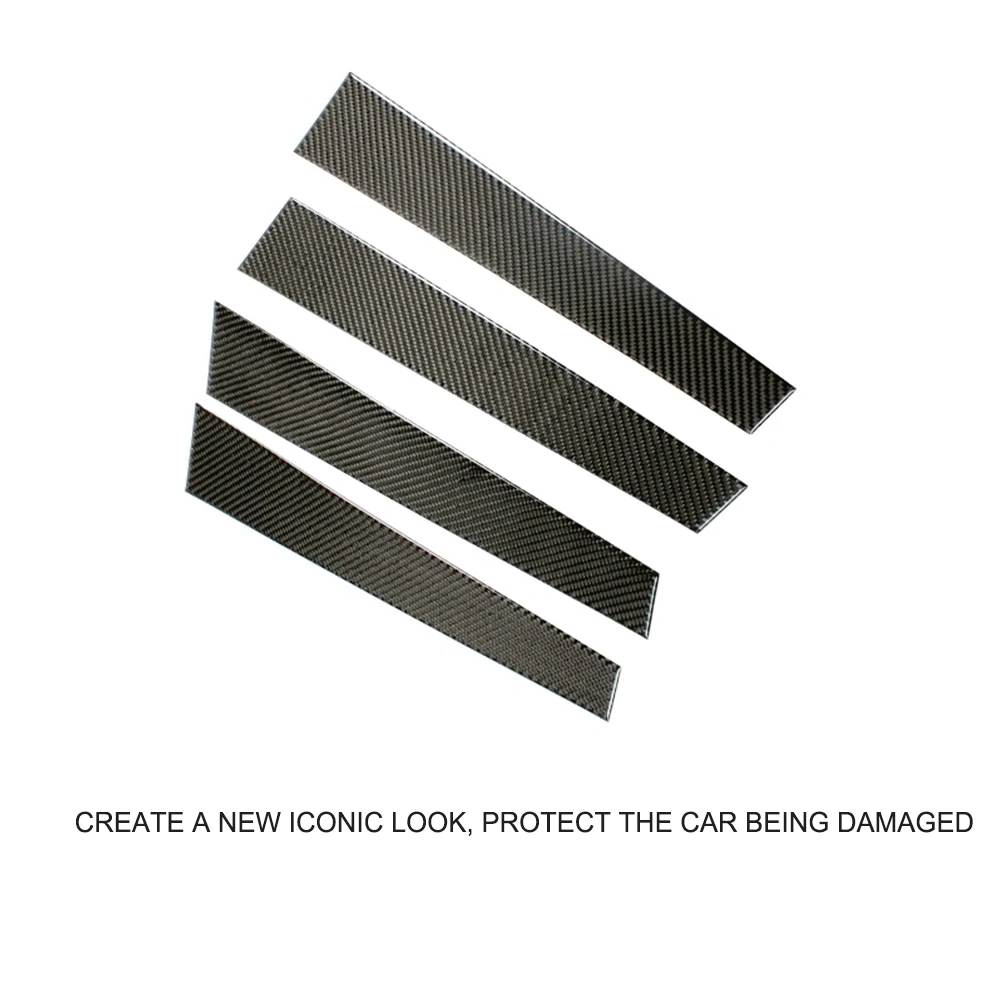 4 шт. углеродное волокно Авто Боковая оконная стойка Планки для Audi A4 B8 Sline S4 база