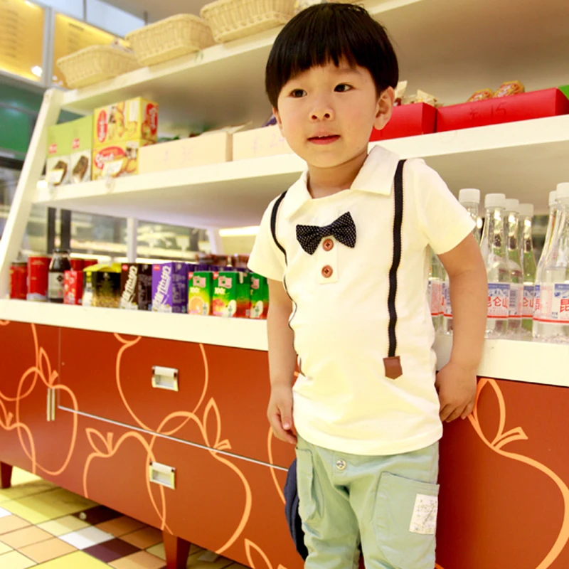 False summer tie straps South Korea han edition boutique wholesale men's and women's children's cotton T-shirt | Мать и