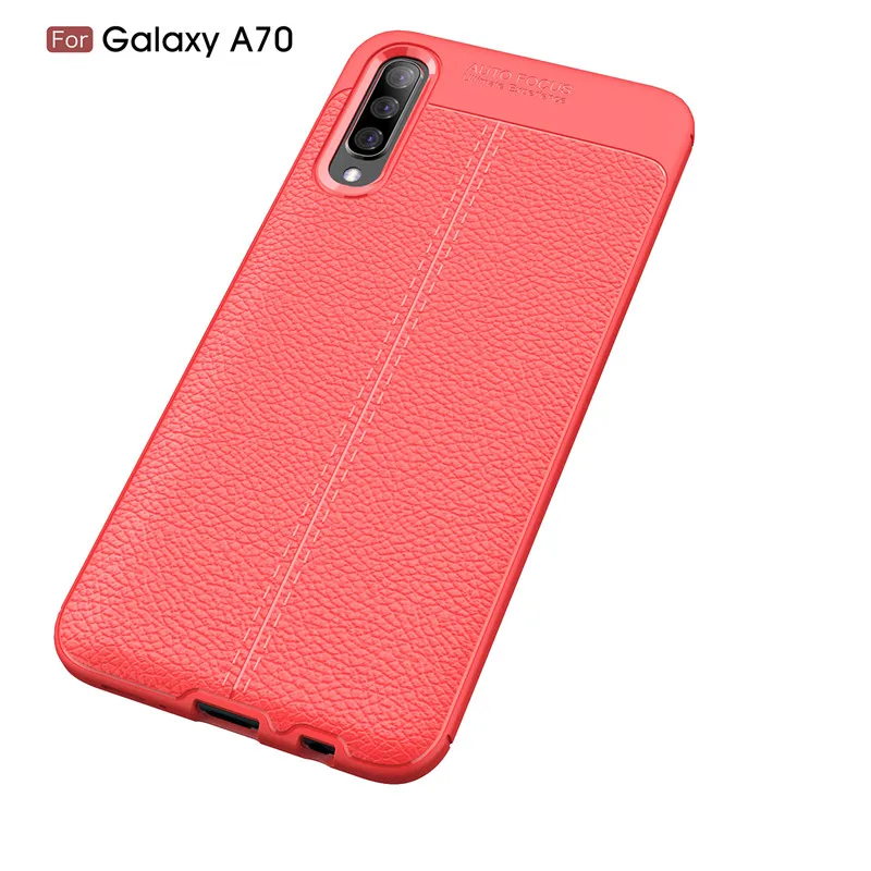 Для Samsung Galaxy A70 A50 A40 A30 A10 чехол из углеродного волокна Мягкий ТПУ силиконовый