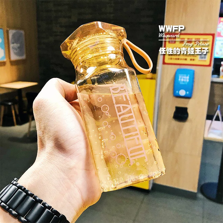 350ml Coffee Soffe 350 мл 550 мл Bpa пластиковая бутылка для воды МОЯ Прозрачная портативная дорожная походная Спортивная бутылка для воды на открытом воздухе - Цвет: 350ml Coffee