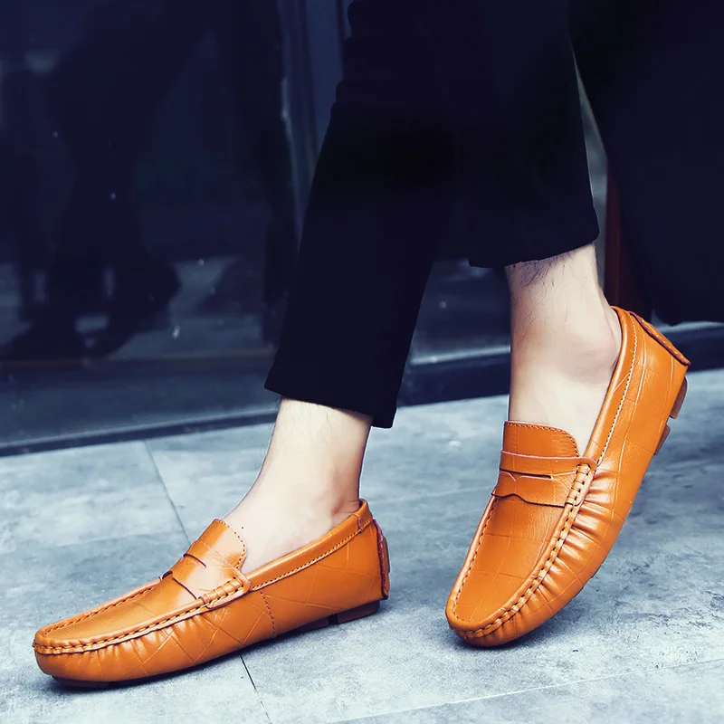 Мужские мокасины без шнуровки FIXSYS дышащие лоферы плоская подошва повседневная