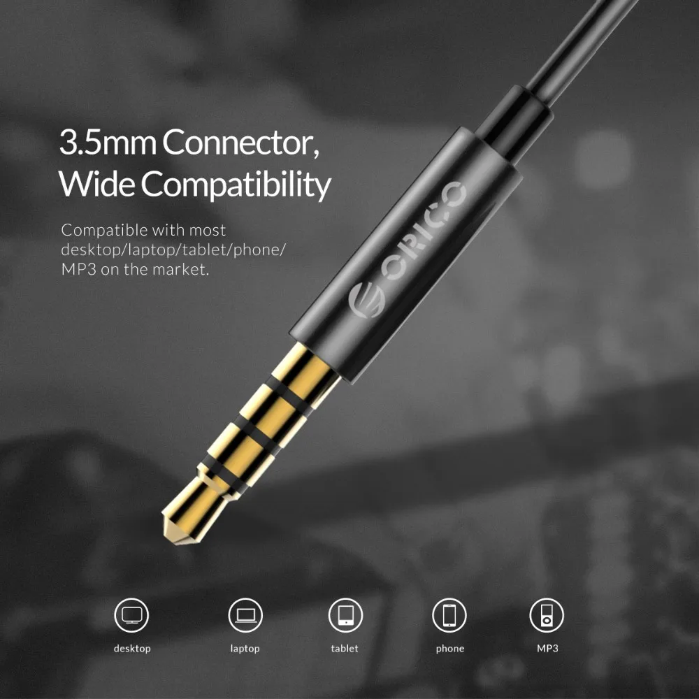 ORICO вставные проводные наушники Hi Fi стерео игровые с микрофоном для samsung iPhone huawei