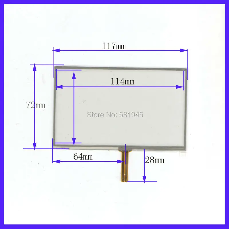 ZhiYuSun 117*72 117 мм * 72 мм Gps сенсорный экран дигитайзер Бесплатная доставка 4 линии резистор сенсорный экран рукописный общий