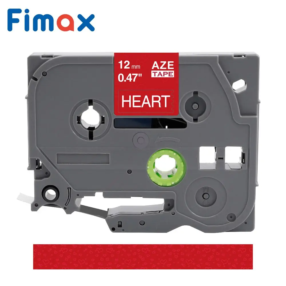 Red Heart Red Backgr Fimax TZe-231 tze231 смешанный цвет Совместимость для Brother P-touch производители этикеток TZe231 Tze335 TZ431 Tze334 Tze431 Tze131 Tze631 - Цвет: Red Heart Red Backgr