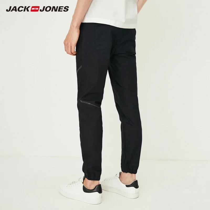 JackJones мужские хлопковые спортивные штаны с завязками повседневные штаны для бега мужская одежда 218314526