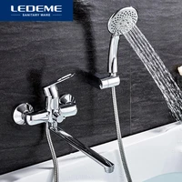 LEDEME SET Bathroom Bathtub Faucets Fixture Sets Faucets Set Bath Shower Tap Bathroom Shower Set Waterfall Shower Head L2249