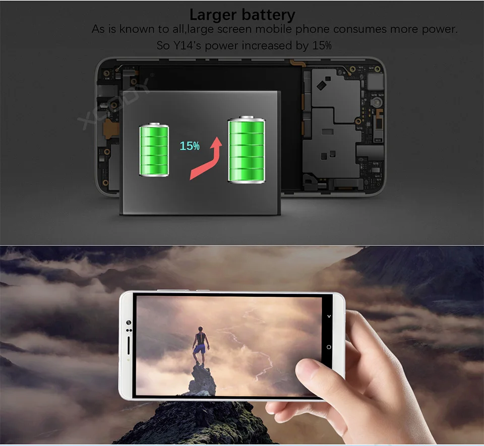 XGODY 3G Dual Sim смартфон 6 дюймов Android 5,1 мобильный телефон MTK6580 четырехъядерный 1 ГБ ОЗУ 8 Гб ПЗУ 5Мп камера gps WiFi мобильный телефон