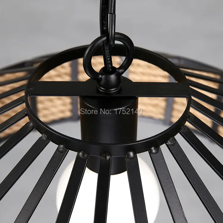 Подвесные светильники в сельском стиле из пеньковой веревки. Ручной стержень для