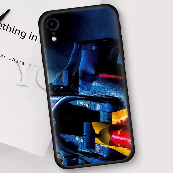Для Формулы 1 мягкий чехол из ТПУ для Apple iPhone 11 Pro XR 7 8 6 6S Plus X XS MAX 5 5E 5S 5C Черный силиконовый чехол для телефона - Цвет: B02