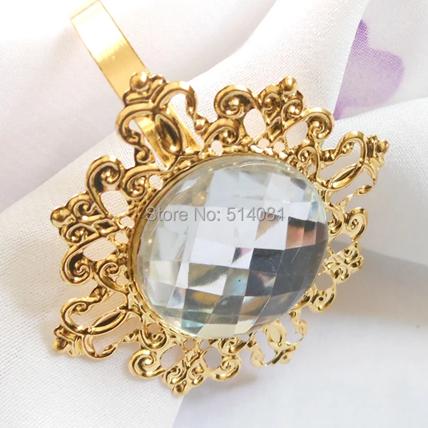 Новинка 2016 Золотое прозрачное кольцо для салфеток свадеб вечеринок отелей