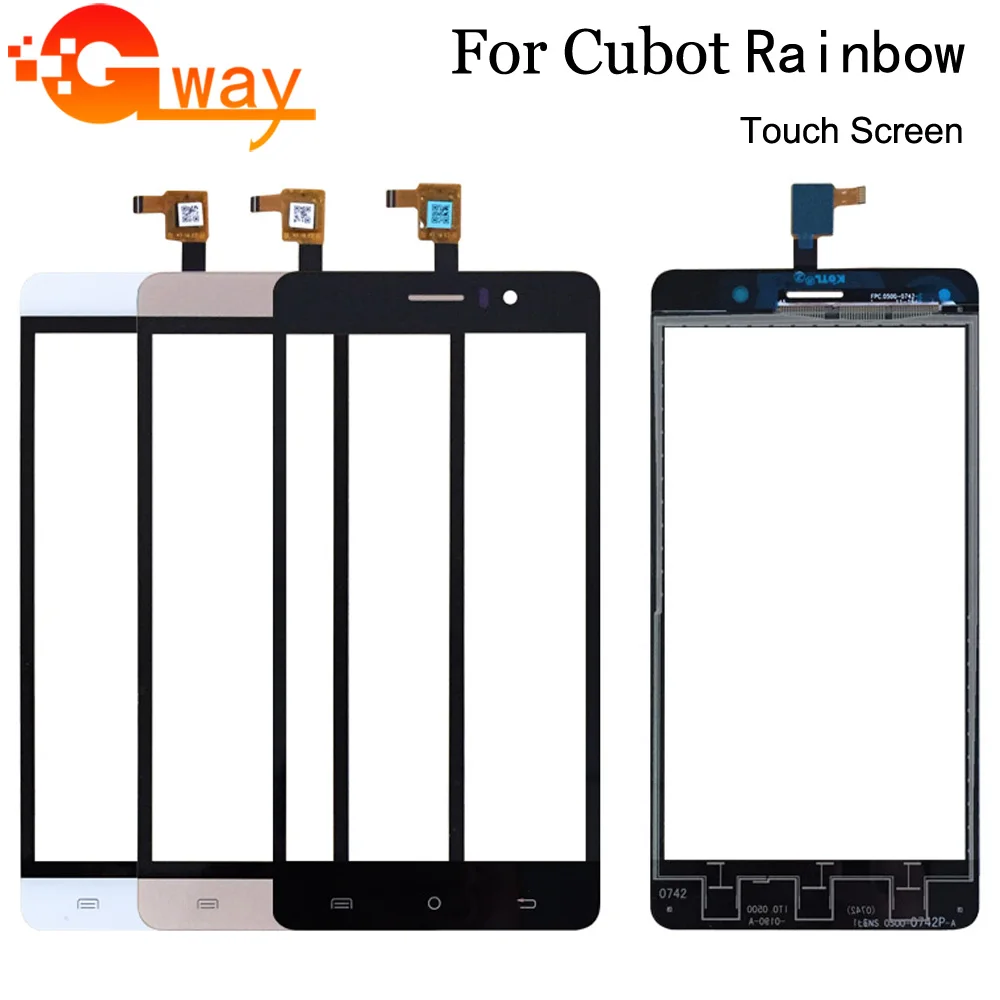 for Cubot Rainbow Touch Screen Digitizer+ Tools New 1280X720 5.0inch For Cubot Rainbow Touch Panel Glass Sensor Spare Parts