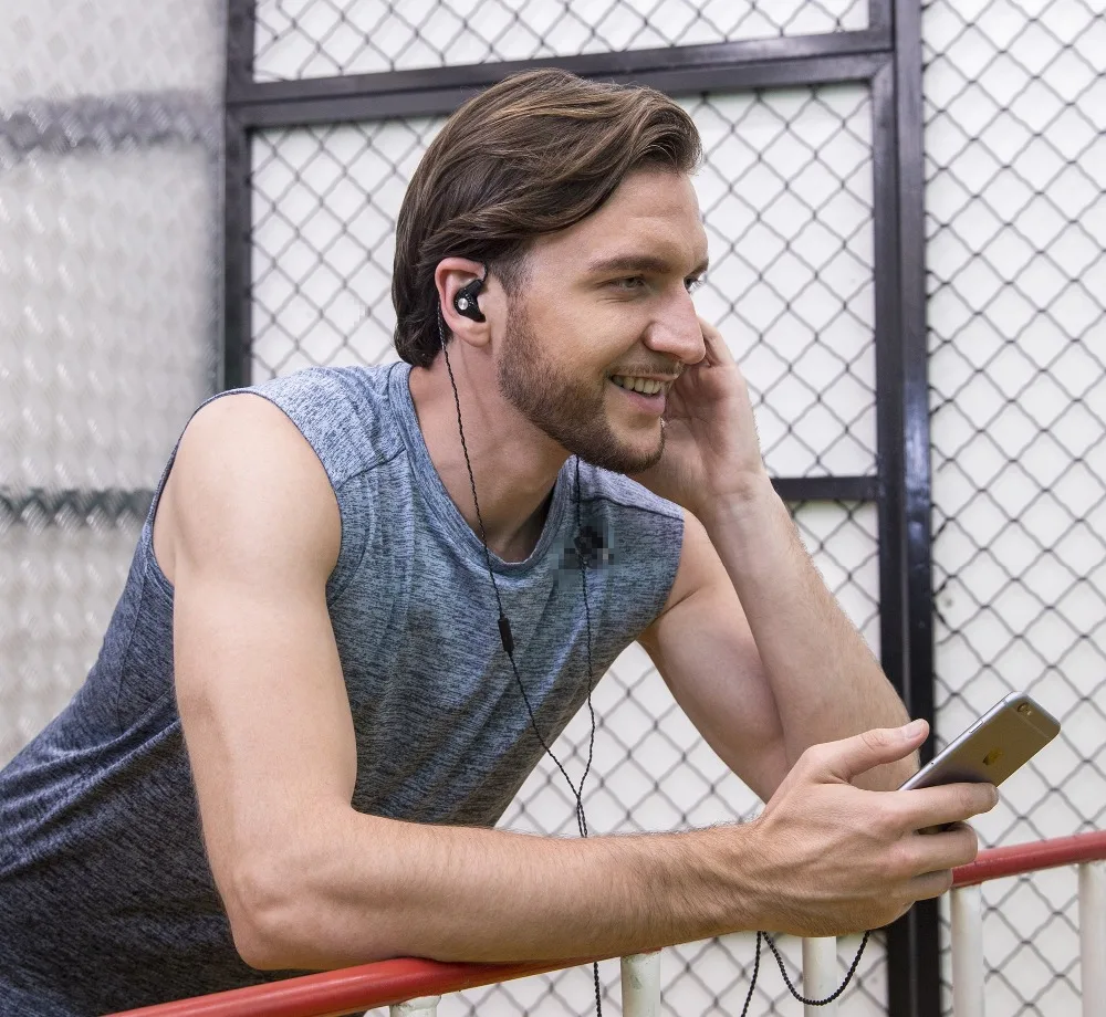 Наушники RevoNext RX8 двойные драйверы съемный кабель В Ухо Аудио мониторы