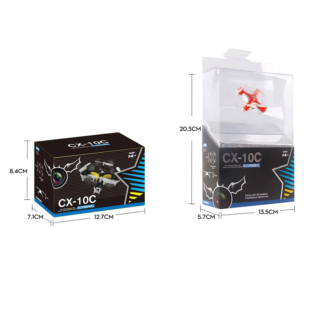 Мини Квадрокоптер Cheerson CX 10C 2 4G мини Дрон с камерой 10 МП 10A CX10 карманного размера|drone