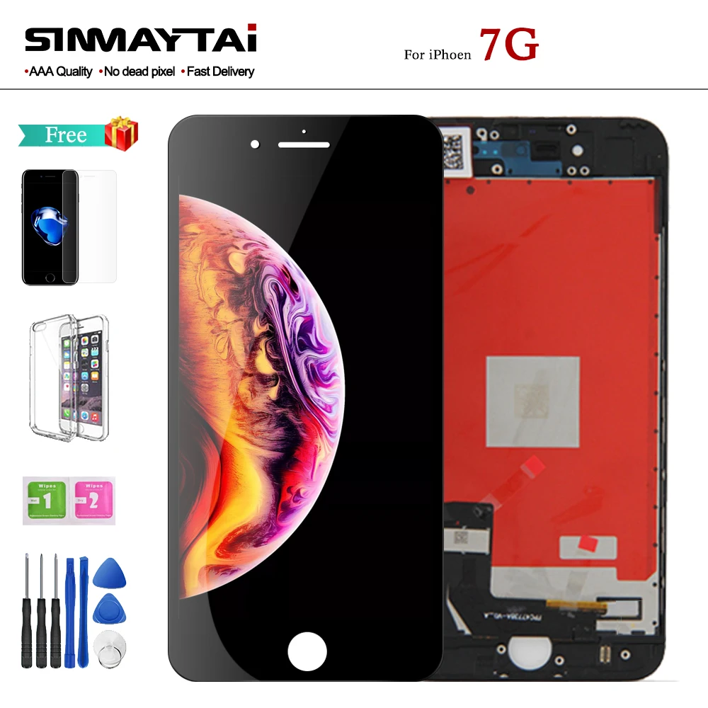ЖК дисплей для iPhone 7 сенсорный экран сменный дигитайзер сенсорного экрана белый и