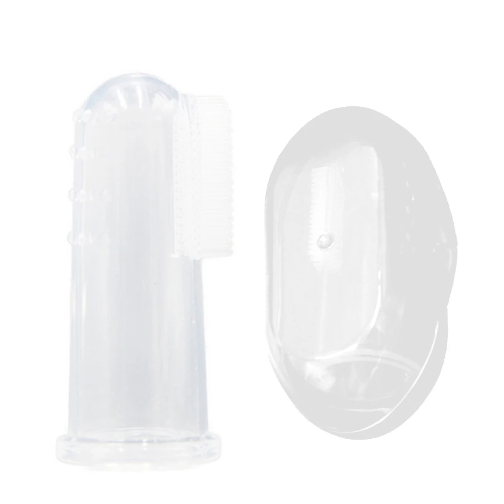 

1Pcs Kids Finger Toothbrush Baby Infant Soft Silicone Finger Toothbrushes Teeth Rubber Massager Brush with Box