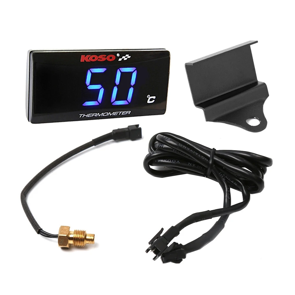 blue light black SMOK для KOSO Yamaha XMAX NMAX TMAX универсальный двигатель инструменты термометр Температура воды цифровой дисплей Калибр метр - Цвет: blue light black