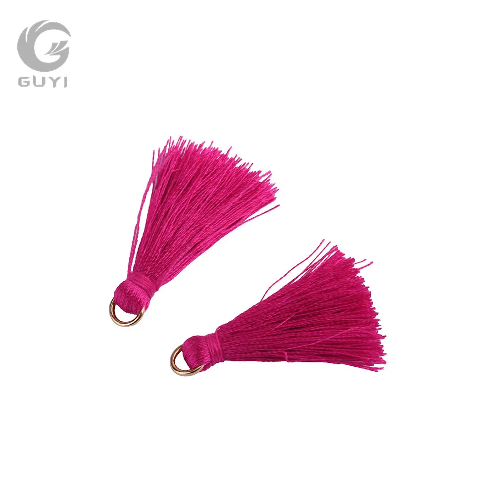 Color No.5 21 Цвета мини-Ленточки 10 шт./лот полиэстер DIY кисточка 3 см Ленточки для ювелирных изделий серьги аксессуары - Цвет: Color No.5