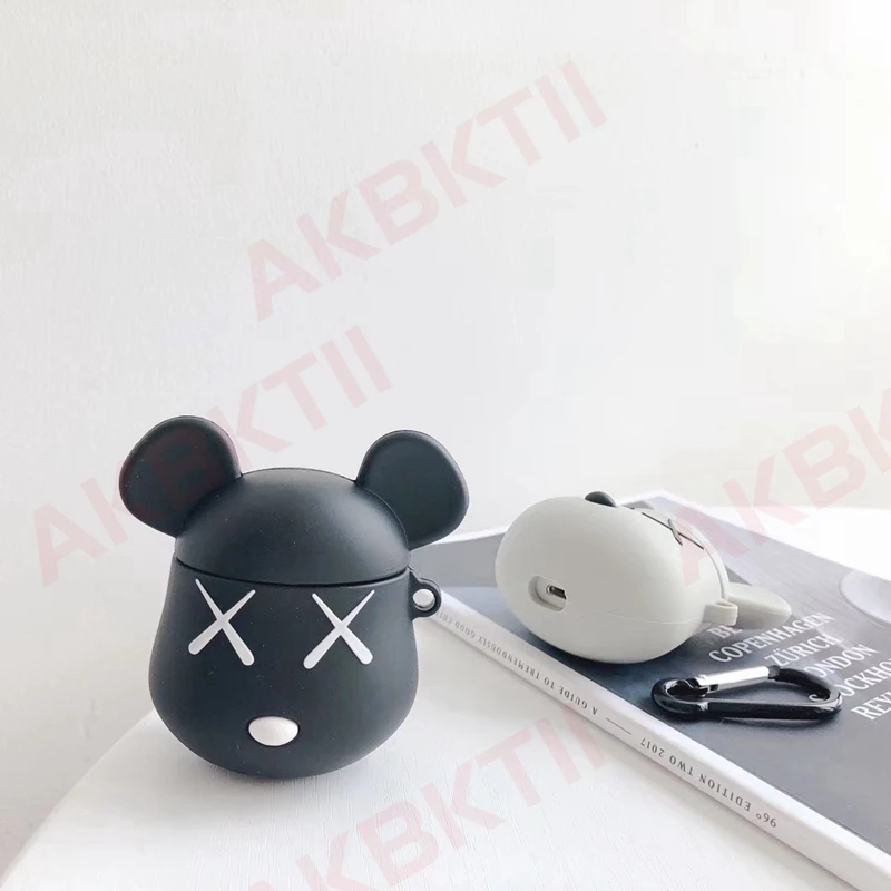 AKBKTII чехол для AirPods силиконовый милый наушников Airpods Apple Air pods кольцевой