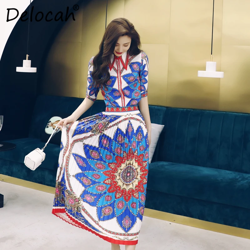 Delocah женский весенне летний комплект модной дизайнерской одежды с коротким