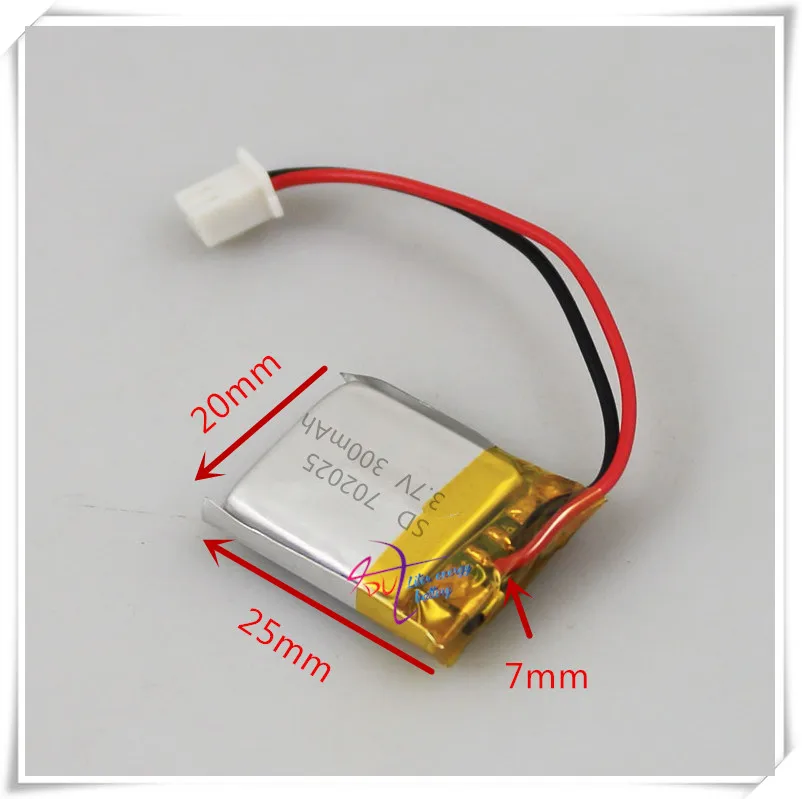 

li-po XH2.54 300mAh 702025 3.7V lithium polymer battery charging device lighter point reading pen