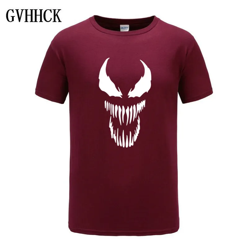 maroon Новое поступление, популярный фильм Веном Марвел, футболка для мужчин и женщин, 3d принт, модная футболка с коротким рукавом, уличная одежда, повседневные летние топы - Цвет: maroon