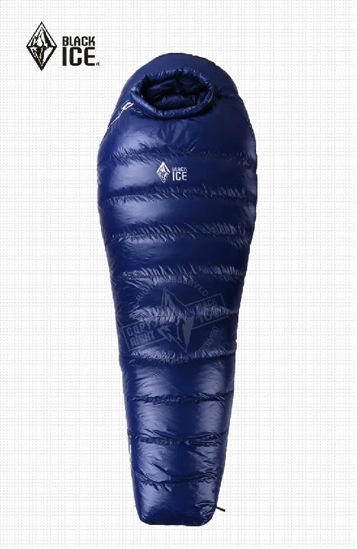 Blue size M Черный лед G-1300 профессиональный открытый белый гусиный пух Зимний Мумия Тип спальный мешок - Цвет: Blue size M