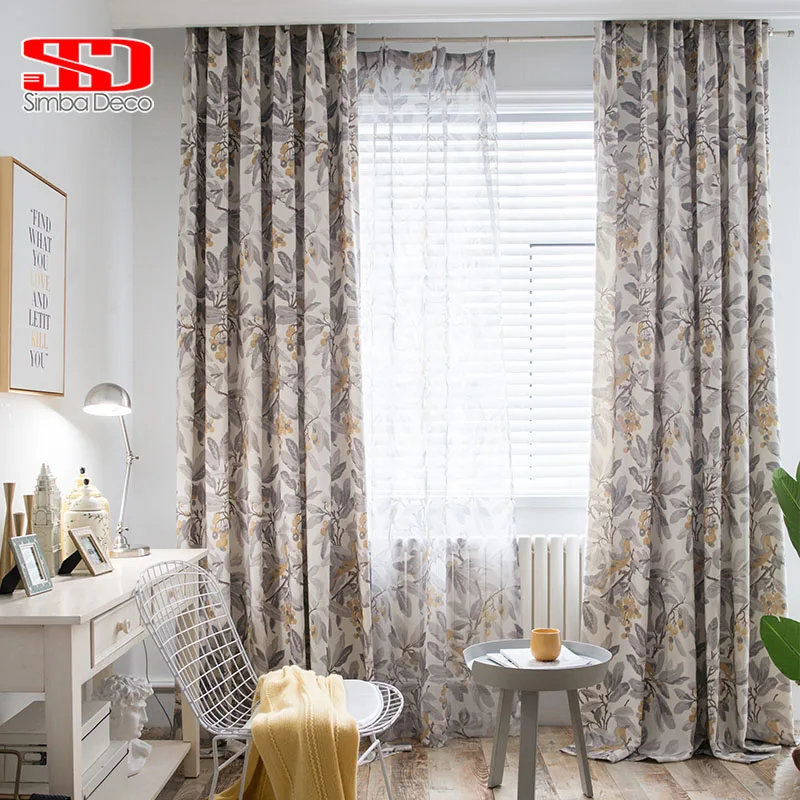 Занавески с китайским рисунком для гостиной хлопковые Цветочные занавески
