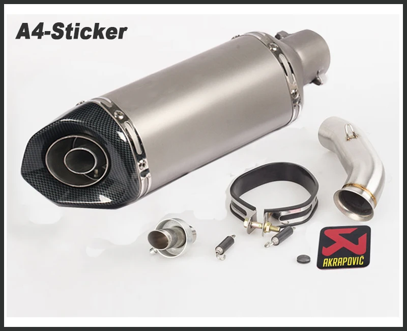 A4-Sticker Слипоны KTM Duke 250 Duker 390 KTM 390rc RC390 мотоцикл выхлопной глушитель для KTM 390 RC390R 11-18 лет - Цвет: A4-Sticker