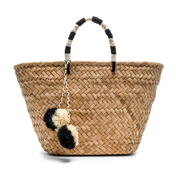 Плетеная пляжная сумка модная Повседневная Соломенная Сумка-тоут ручной работы