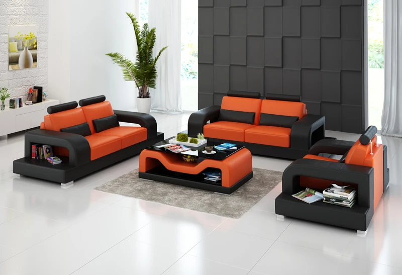 Кожаный диван G8007D в новом дизайне для гостиной|living room set|set sofaset leather |