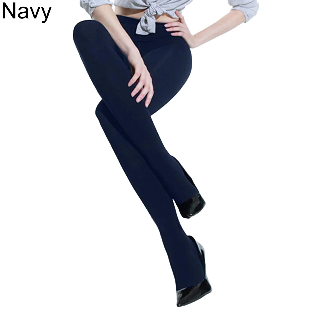 Navy Сексуальные женские плотные 120D чулки, колготки обтягивающие, непрозрачные длинные соблазнительные прозрачные колготки на подтяжках - Цвет: Navy