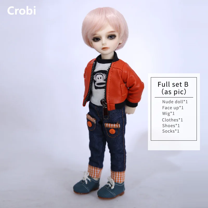 Crobi CB Little Lance BJD SD кукла 1/6 модель тела для мальчиков и девочек Oueneifs высокое качество смолы игрушки глаза магазин - Цвет: Fullset B