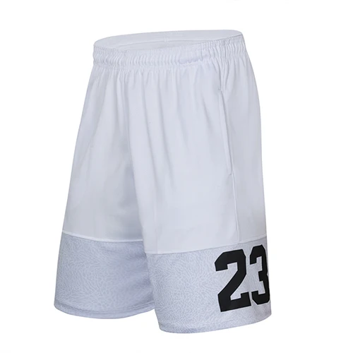 white with grey Новинка, 23 буквы, мужские баскетбольные шорты, свободные пляжные шорты для тренировок, быстросохнущие шорты для спорта, бега - Цвет: white with grey