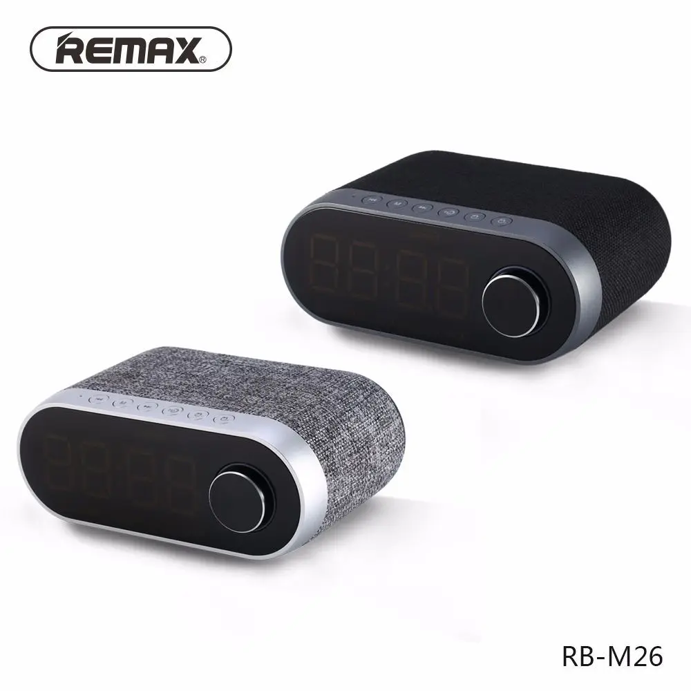 Remax FM радио многофункциональные Bluetooth колонки двойной будильник поддержка tf