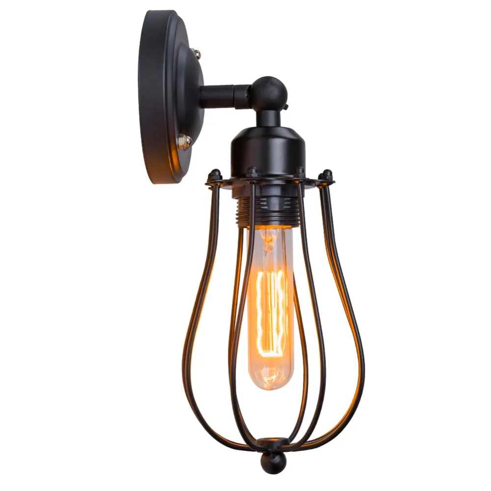 Одноголовый настенный светильник в форме винограда металлическая клетка