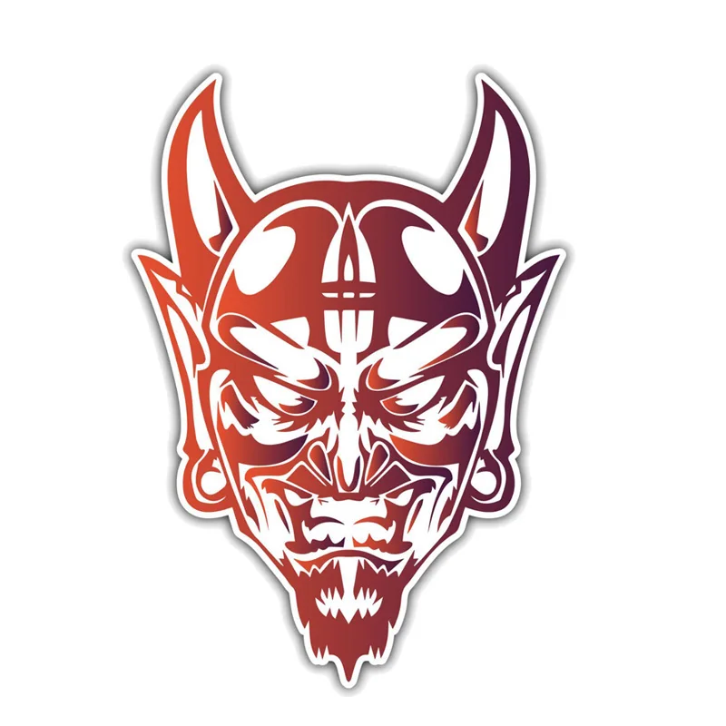 YJZT 8.9CM*12.7CM Personality Devil Satan Face Car Sticker Refelctive PVC Decal 12-1325 | Автомобили и мотоциклы