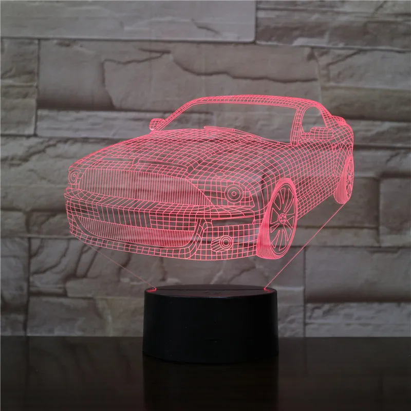 3D Ночник светильник Настольная лампа иллюзия атмосфера крутой автомобильный ing 3