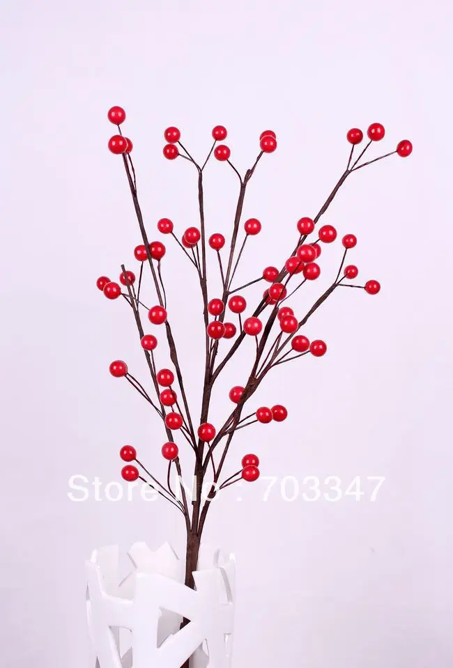 Новое поступление! (120 шт./лот) искусственные ягоды спрей красные оранжевые