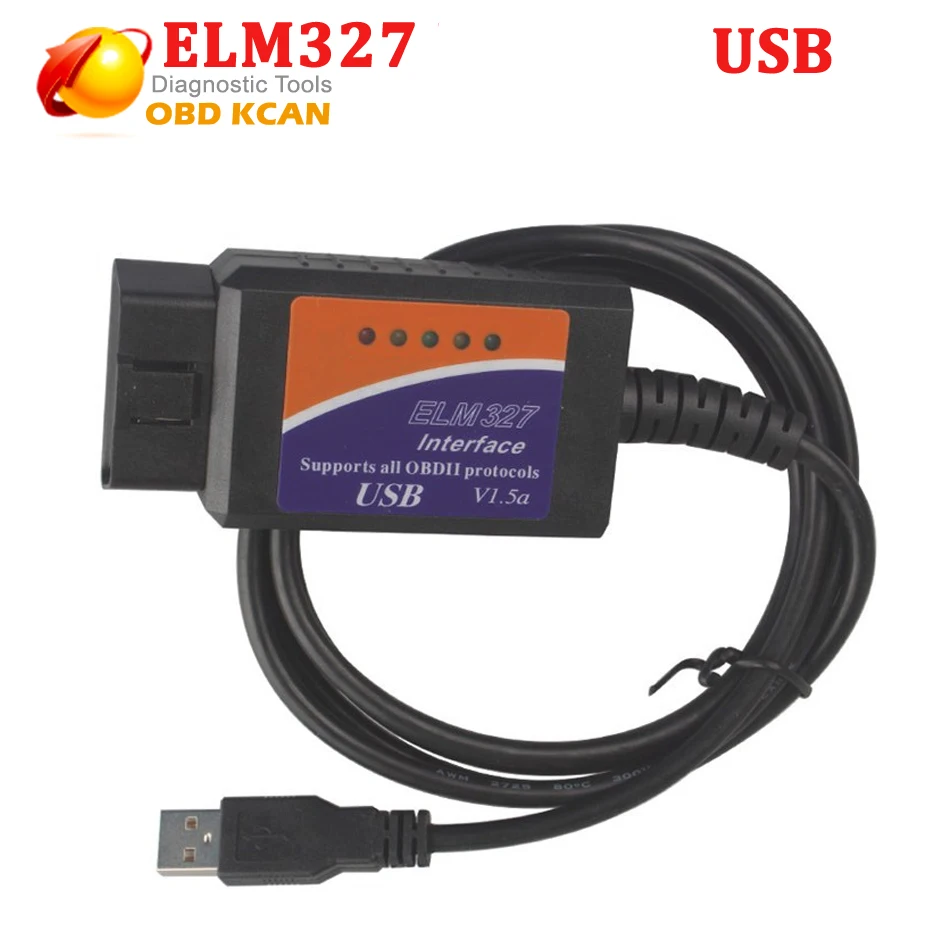 Новинка ELM327 USB V1.5 Профессиональный OBD/OBDII ELM Стандартный новейший сканер на основе
