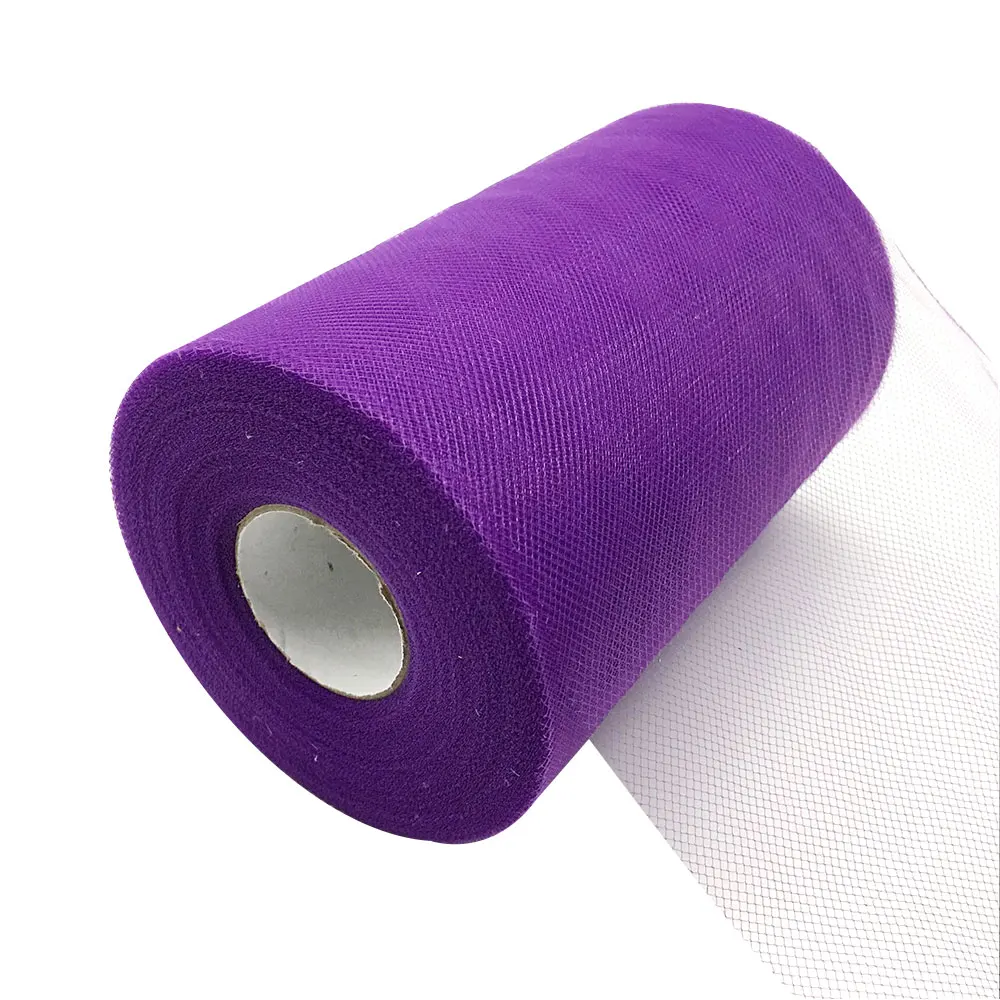 C27 Deep Purple TULLMALL темно синие тюль ролл 15 см 100 ярдов рулон ткани Baby Shower пачка подарок для вечерние обёрточная Бумага свадьба день рождения украшения - Цвет: C27 Deep Purple