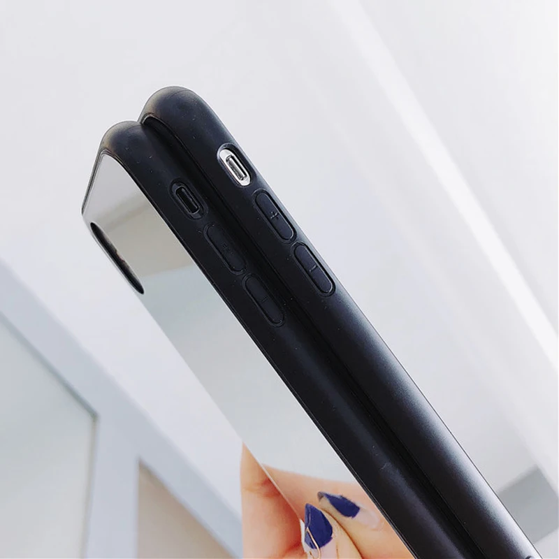 Ударопрочный чехол для телефона iPhone 11 Pro XS MAX XR 7 8 Plus X роскошный косметический зеркальный девчачий стеклянный ТПУ+ PC чехол для задней панели телефона