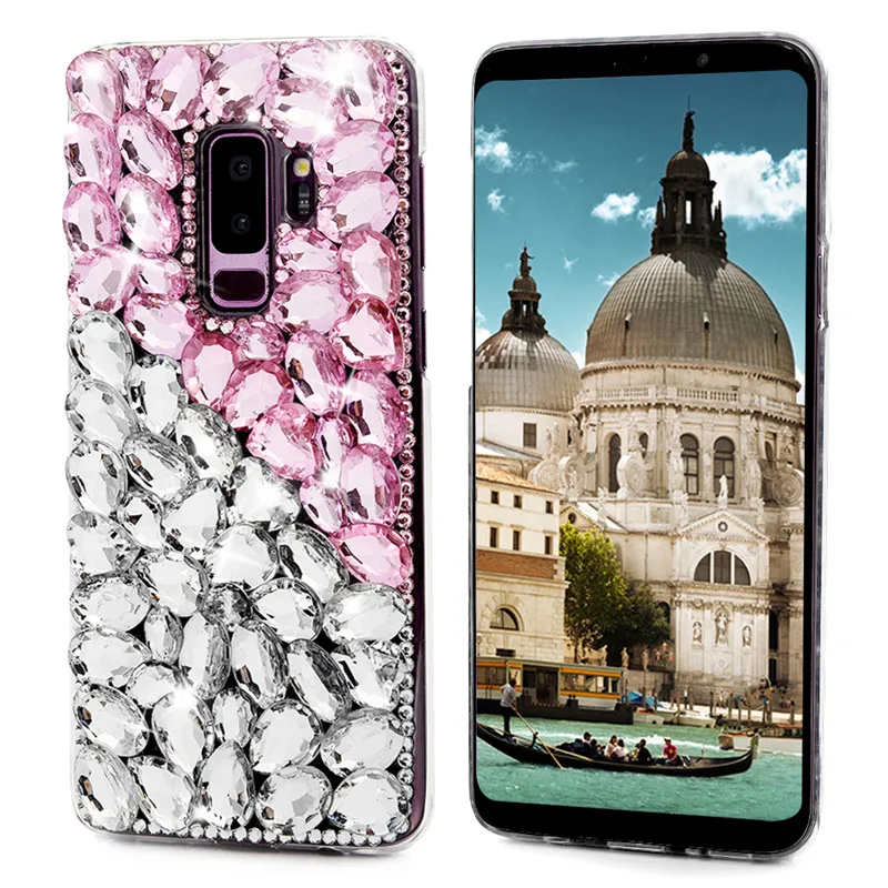 TURATA Алмазный чехол для samsung Galaxy S9 плюс Bling 3D ручной защитный жесткий прозрачный