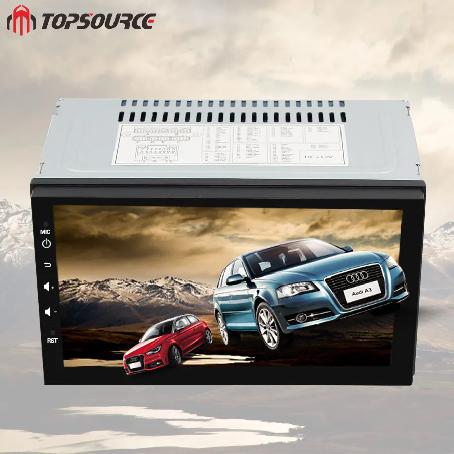 Автомобильный DVD плеер TOPSOURCE Universal 7 дюймов 2 din Rds GPS навигация Wi Fi Bluetooth Android 1