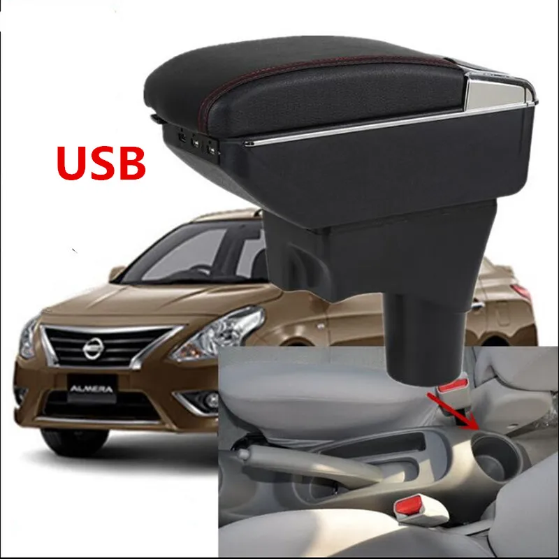Автомобильный подлокотник для Nissan VERSA Sedan Latio Sunny 2012 2018 коробка хранения Renault Scala