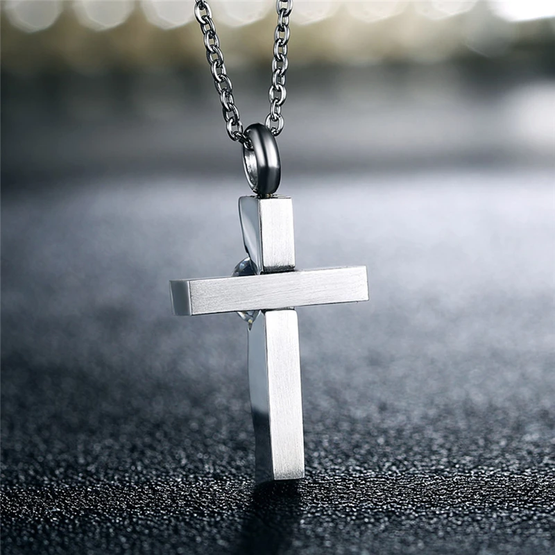 ROMAD Cross Stainless Steel Necklaces for Women Men 2019 Fashion Christian Link Chain Zircon Crystal Necklace Jewelry R5 | Украшения и
