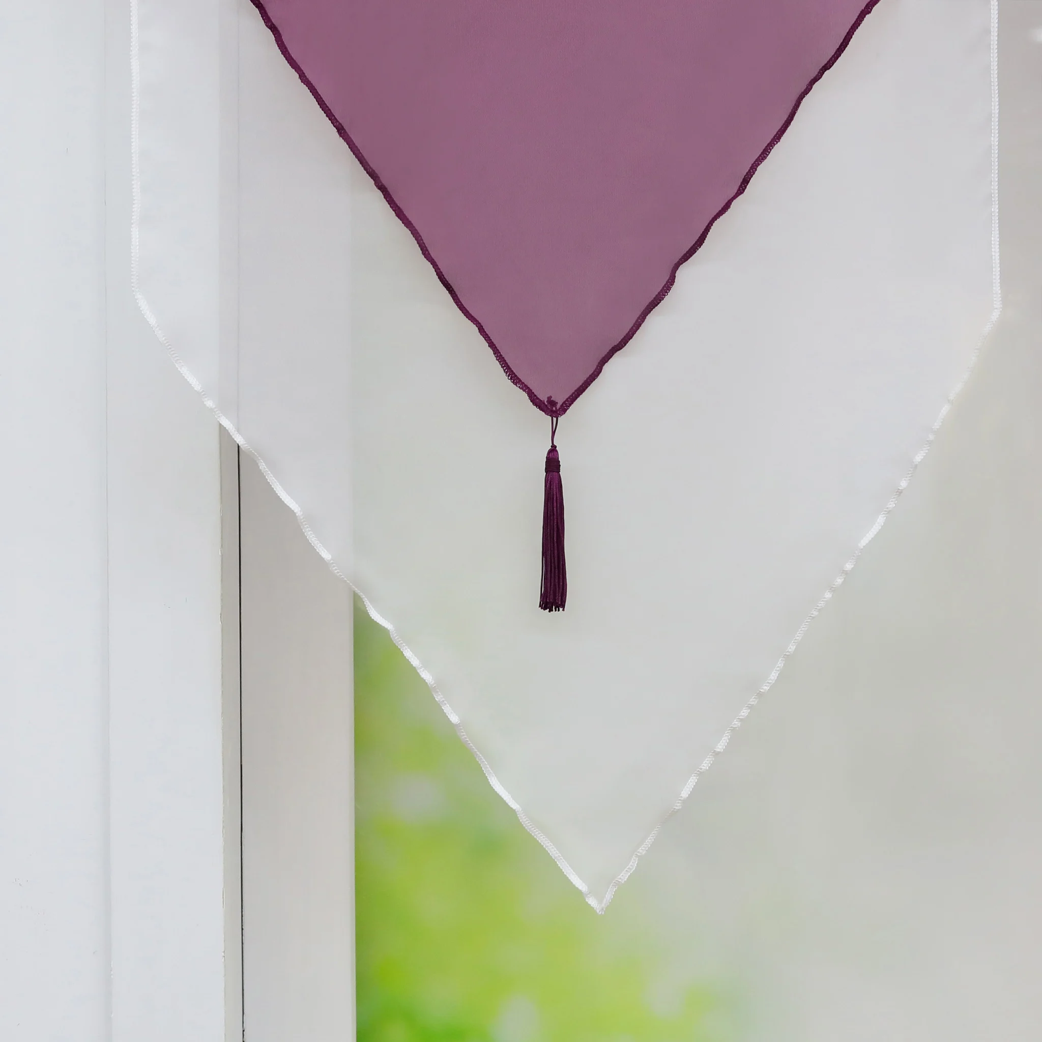 Короткая прозрачная занавеска в римском стиле однотонная фатиновая на окна для