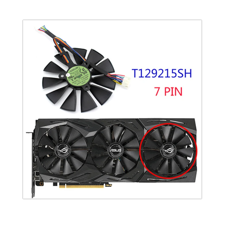 Вентилятор для видеокарты ASUS T129215SH T129215SL 12 В 0 30 А охлаждающий вентилятор