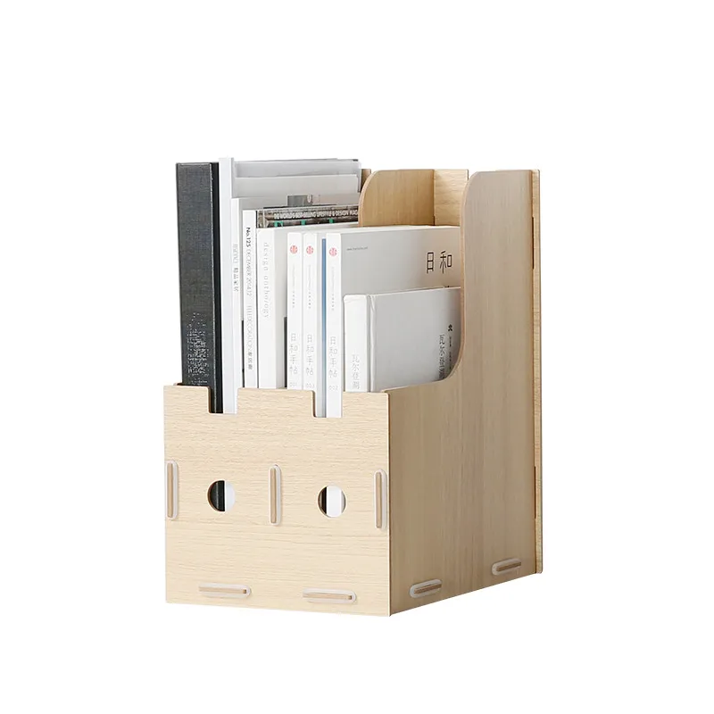 Деревянный Цветной Настольный органайзер стойка для файлов креативная офисная