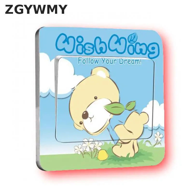 20 pcsNew Легко Медведь Мультфильм Переключатель Наклейки Декоративные Настенный