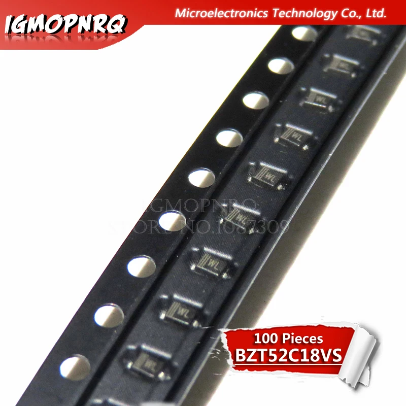 Стабилитрон SOD-100, 123 шт., BZT52C8V2 BZT52C7V5 BZT52C6V8 BZT52C6V2 BZT52C20V BZT52C5V1 BZT52C4V3 BZT52C3V9 BZT52C3V6 BZT52C24V